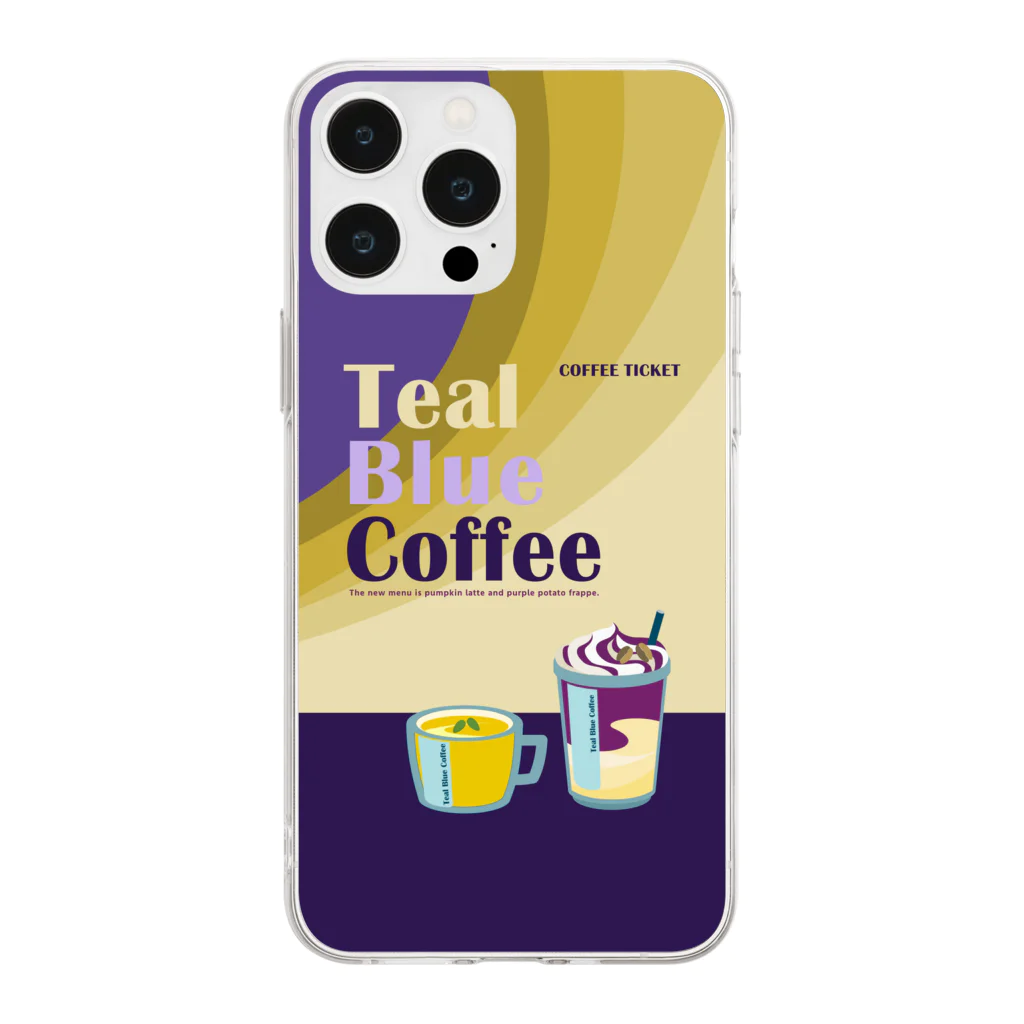 Teal Blue CoffeeのAutumn Fair Soft Clear Smartphone Case