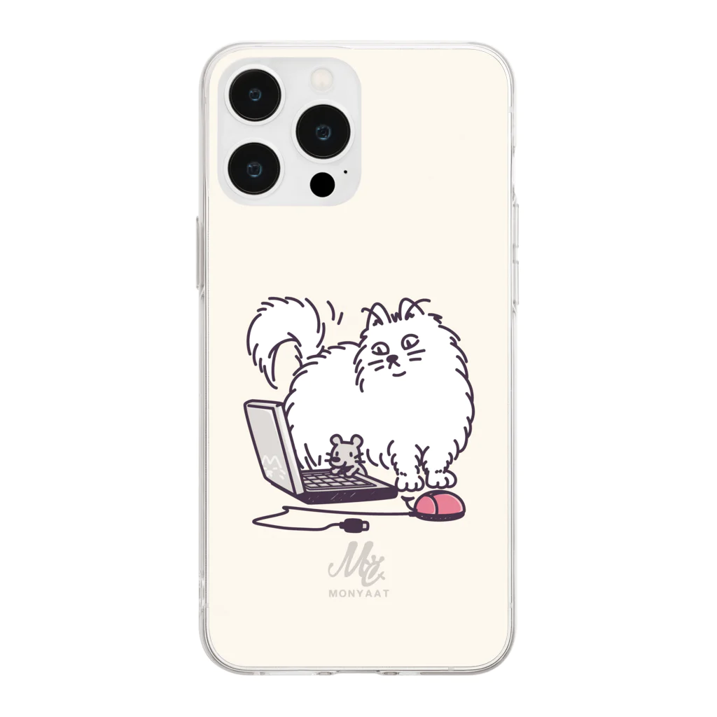 イラスト MONYAAT のワールドワイドでCHU*Aクリーム Soft Clear Smartphone Case