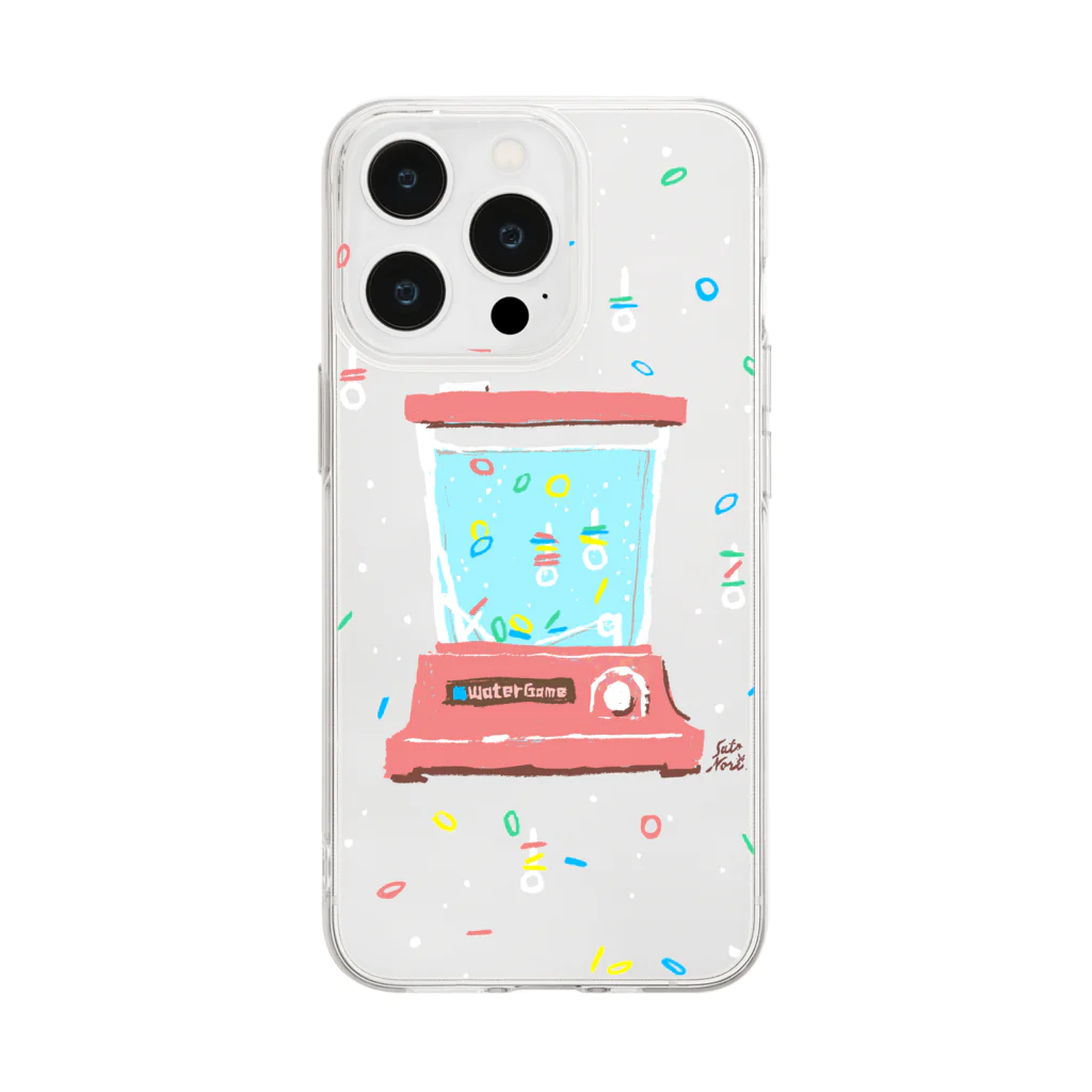 サトウノリコ*の【昭和】ウォーターゲーム（クリア） Soft Clear Smartphone Case