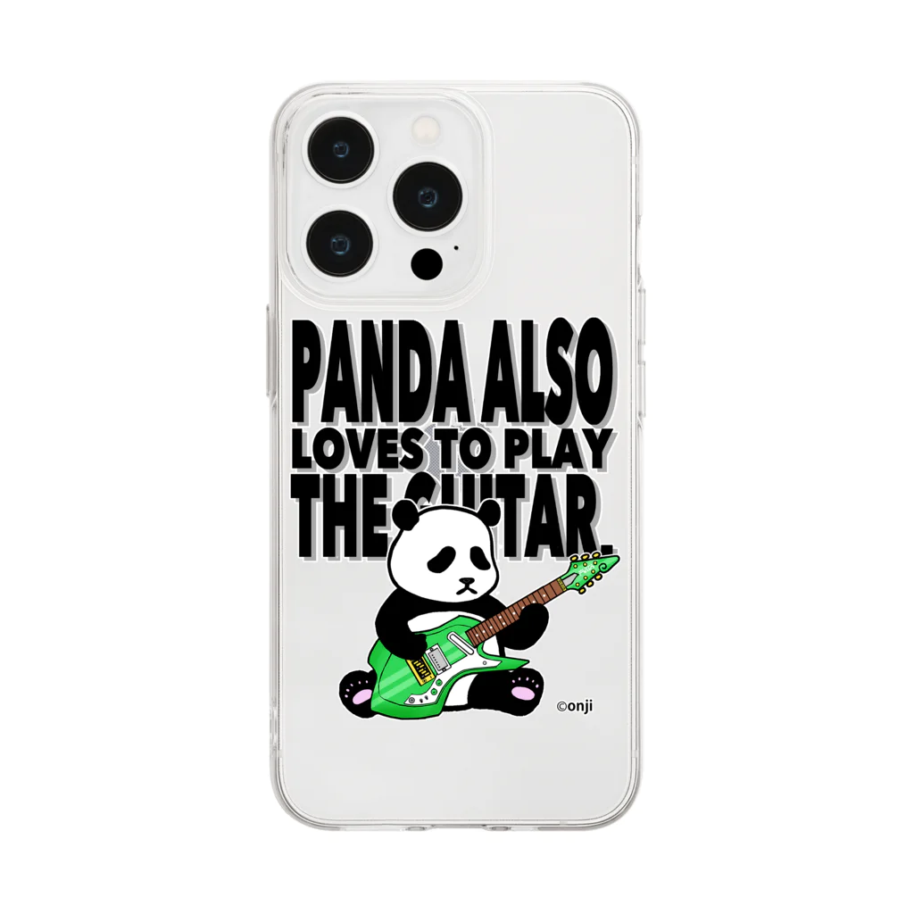 ken_ken_47のPANDA ALSO LOVES TO PLAY THE GUITAR. GR Soft Clear Smartphone Case