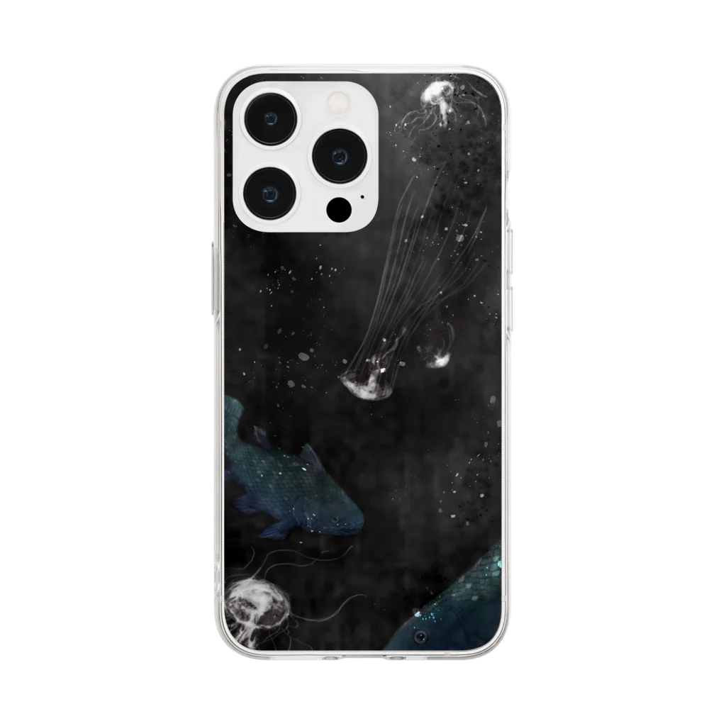 madein8☞shopのDevil’s deep sea Soft Clear Smartphone Case