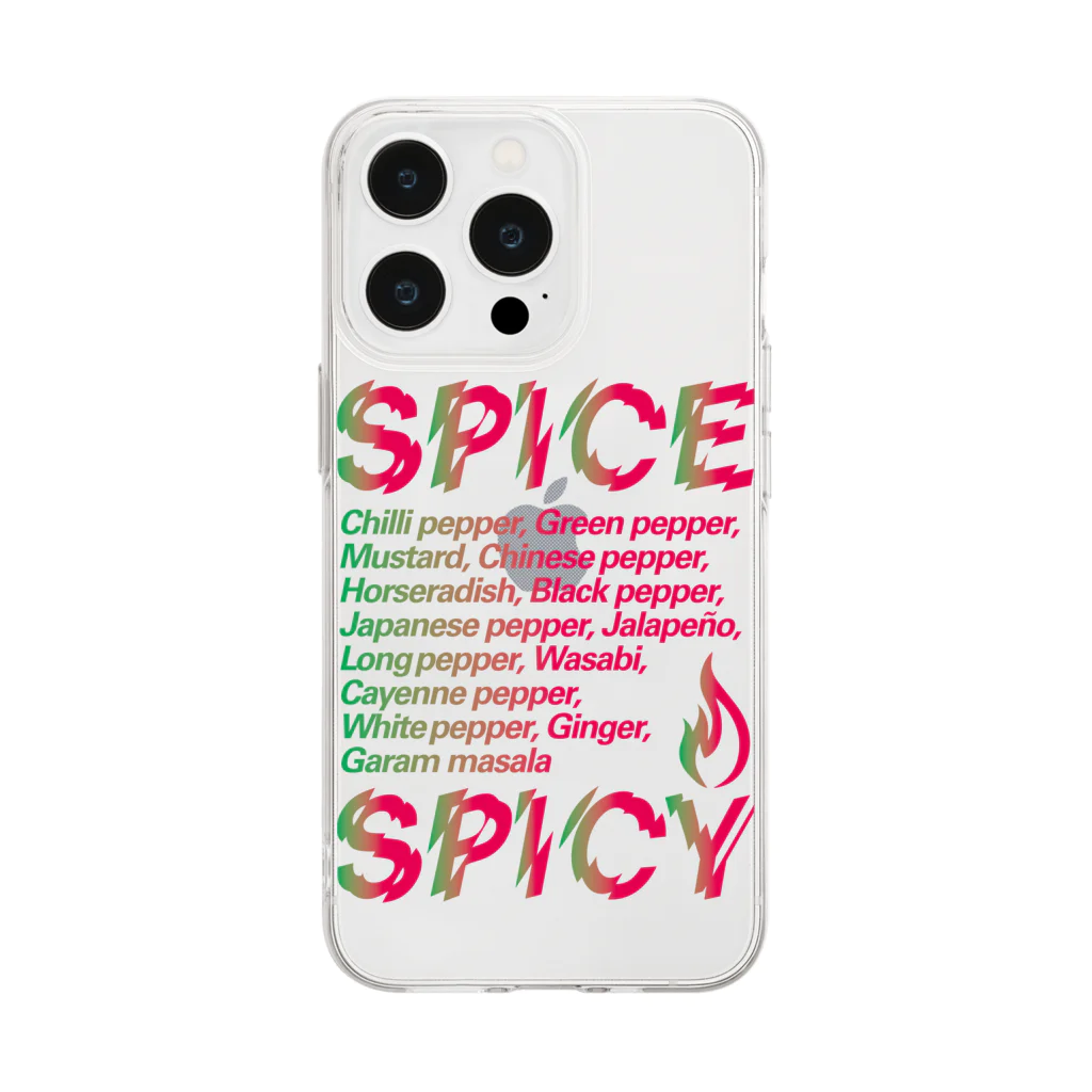 LONESOME TYPE ススのSPICE SPICY（Chili） Soft Clear Smartphone Case