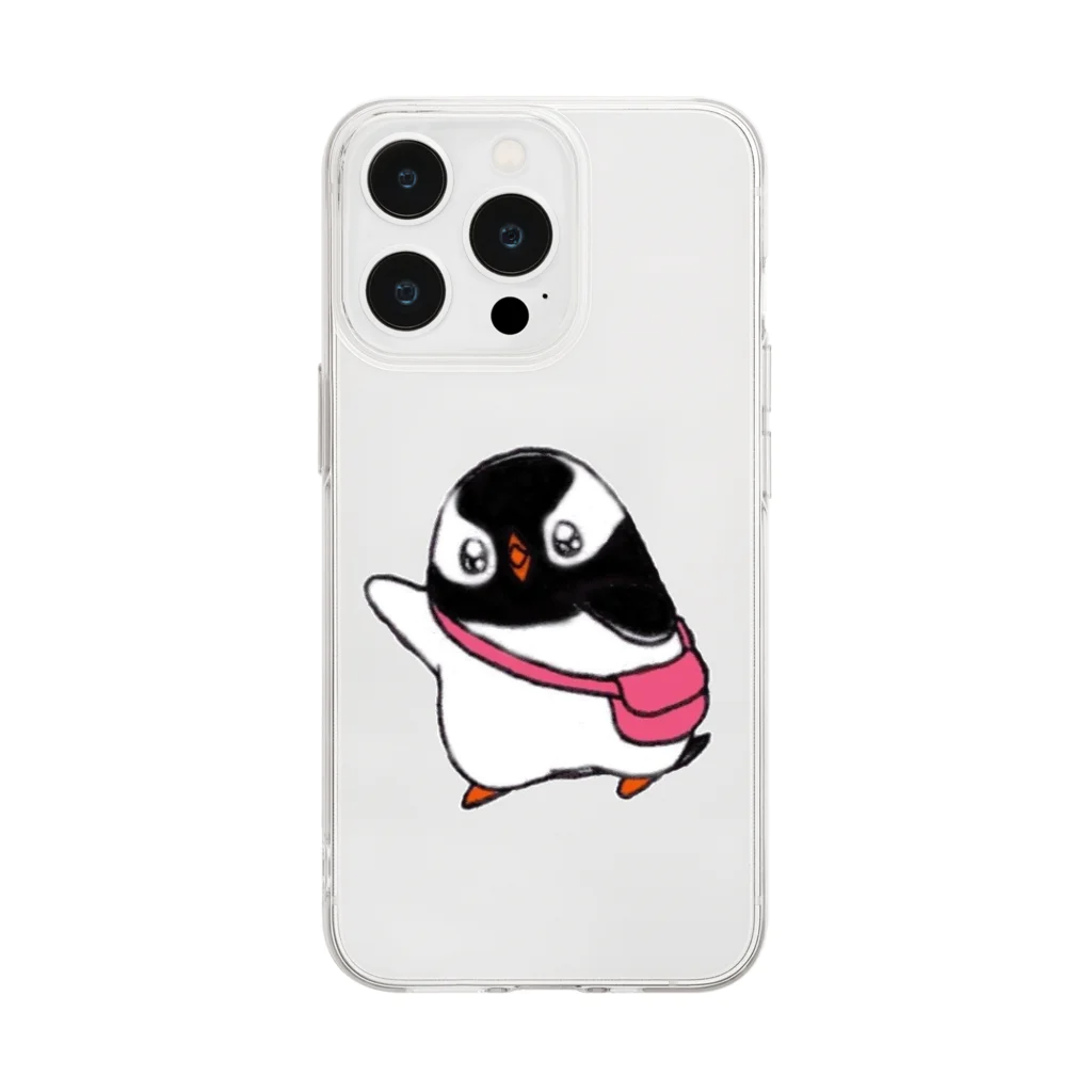 ヤママユ(ヤママユ・ペンギイナ)のジェンツーペンギンのプピゴン Soft Clear Smartphone Case