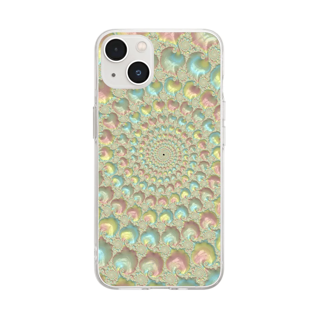 薈.collectionのfractalartデザインスマホケース Soft Clear Smartphone Case