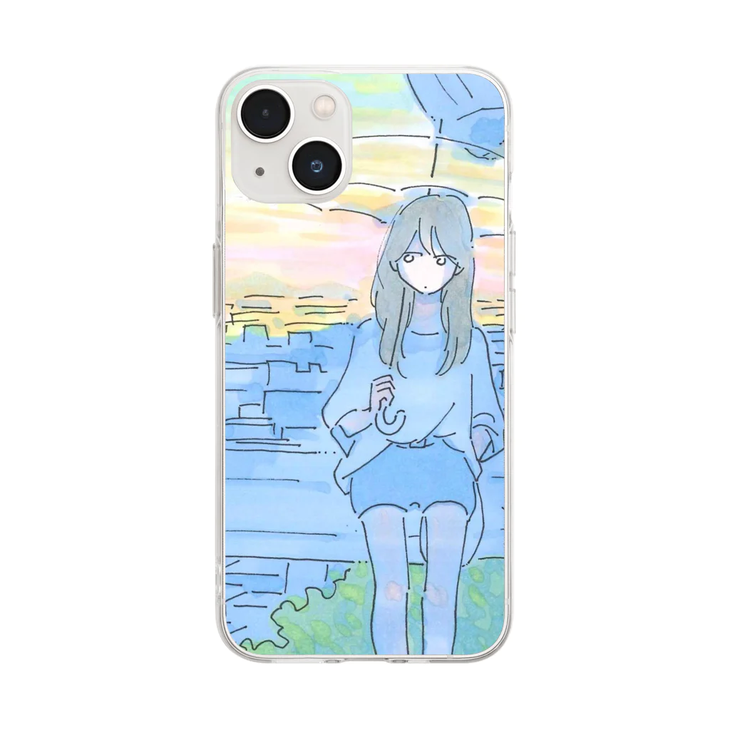 itoの隣町は雨 Soft Clear Smartphone Case