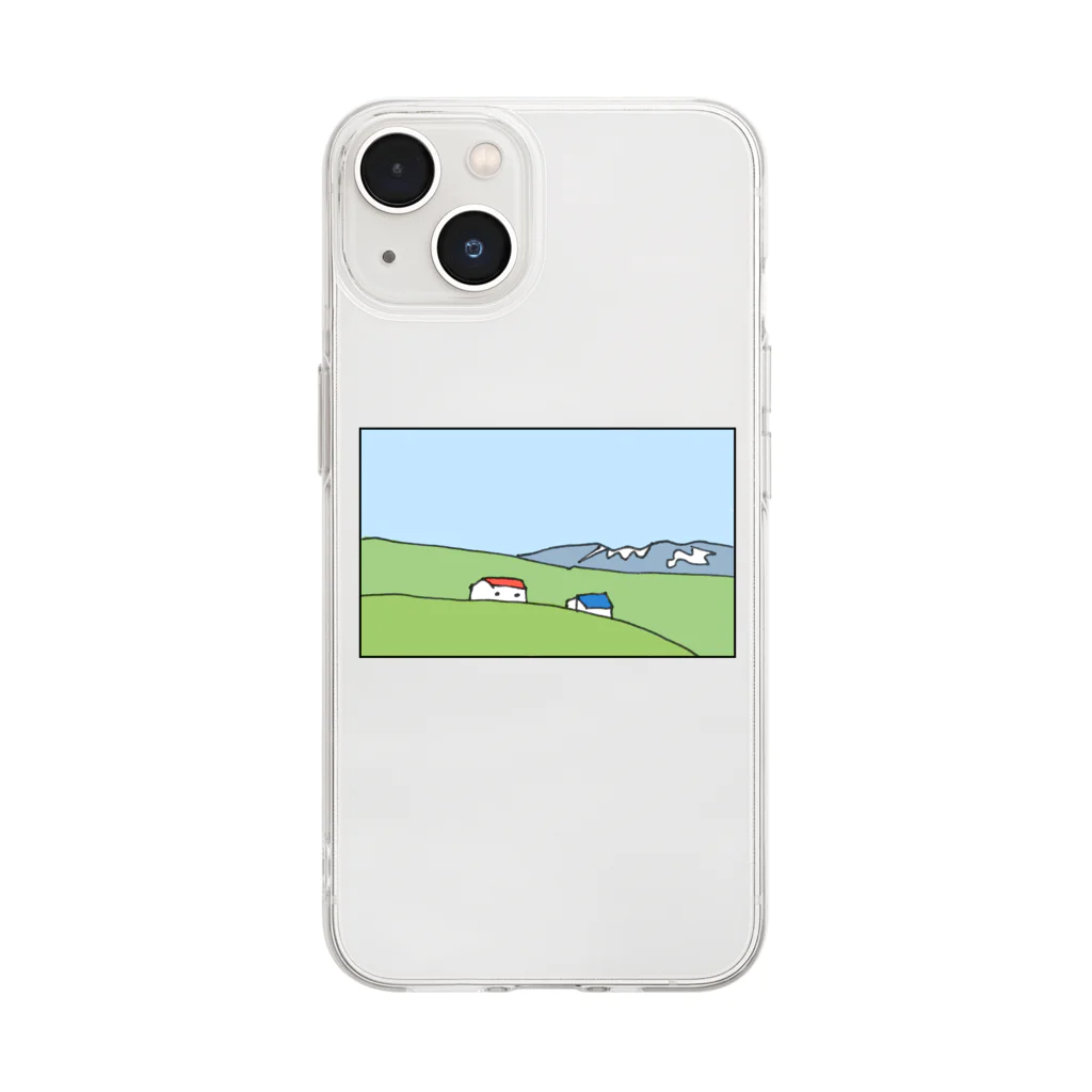 abedondesuの牧場の朝 Soft Clear Smartphone Case