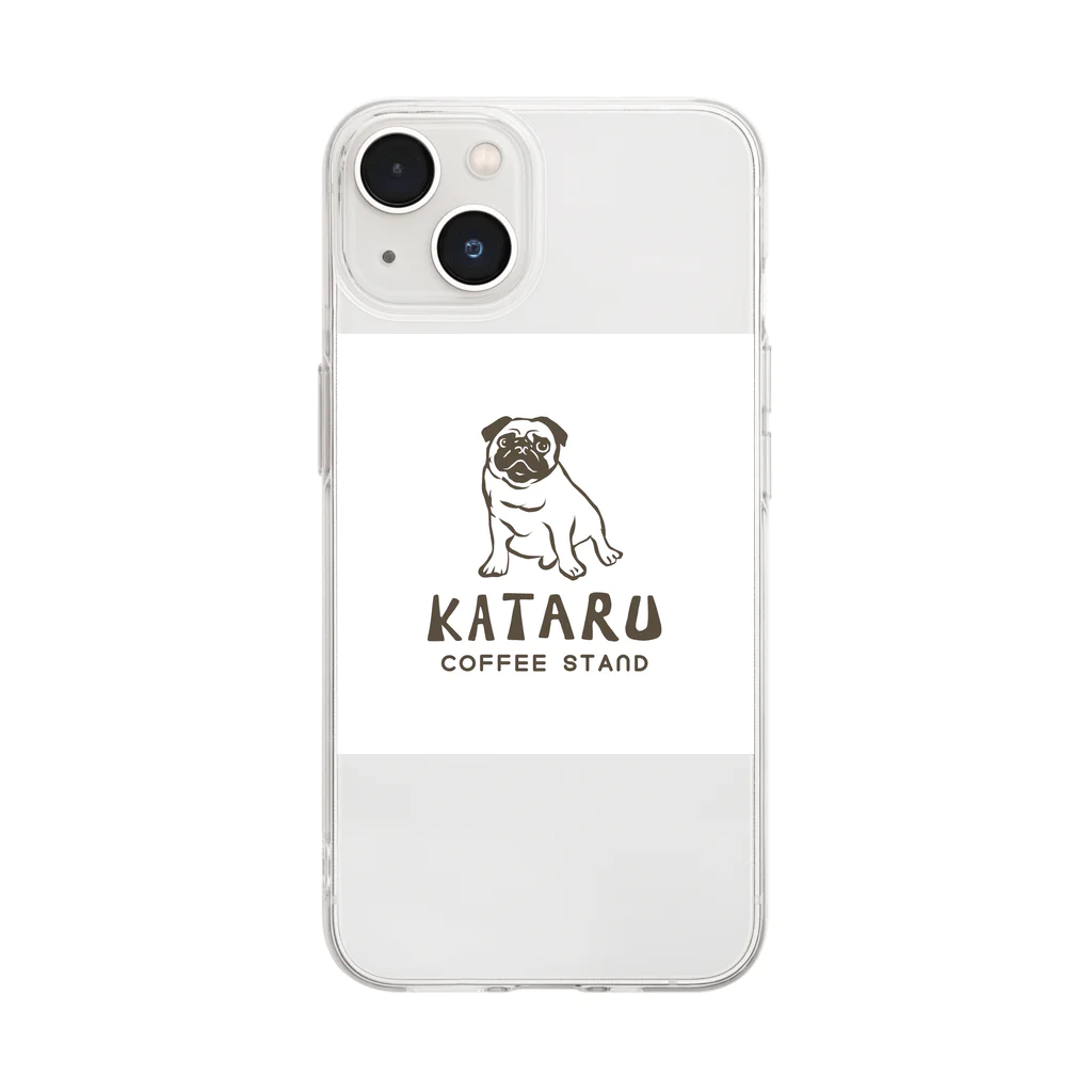 PEACE RIBBONのKATARU COFFEE Soft Clear Smartphone Case