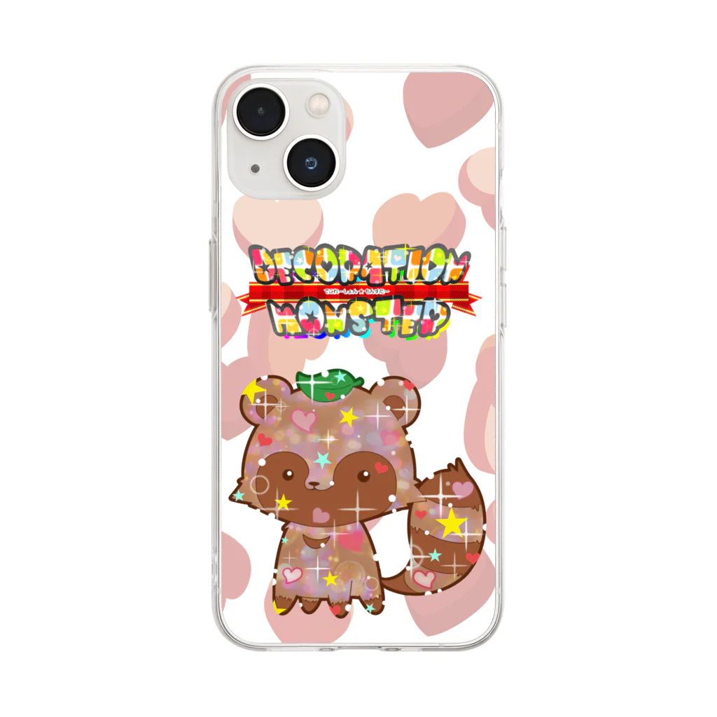 デコレーションモンスター@夢を叶えるお手伝い！のデコモン【きんちょー】 Soft Clear Smartphone Case