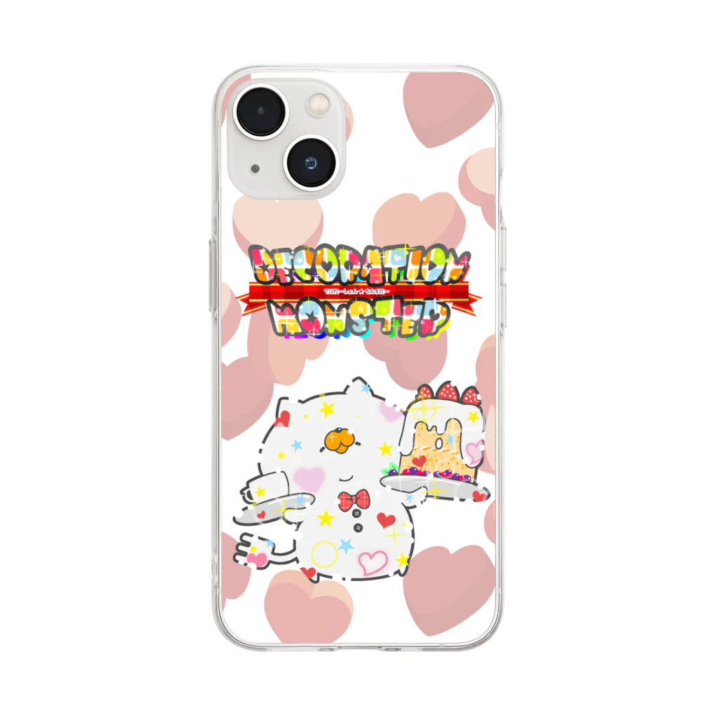 デコレーションモンスター@夢を叶えるお手伝い！のデコモン【かふぇねこ】 Soft Clear Smartphone Case