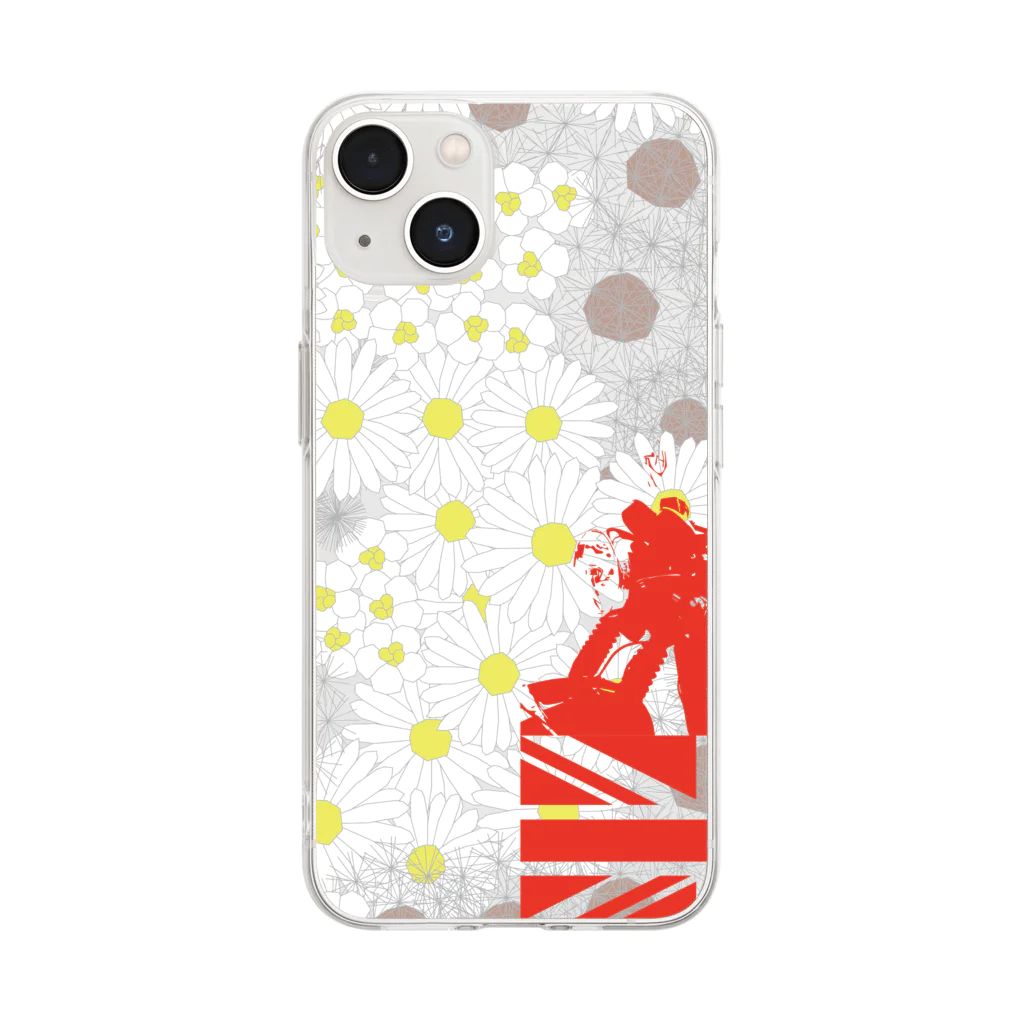 SOKICHISAITOのMOTOREDFLOWER ShiroiHana REDROGO Soft Clear Smartphone Case