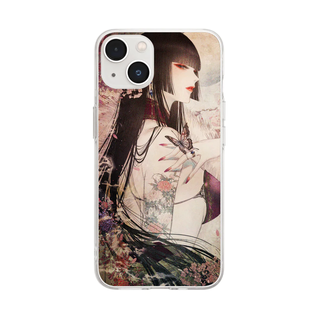 皐月 恵 -Kei Satsuki-の花鳥風月 Soft Clear Smartphone Case