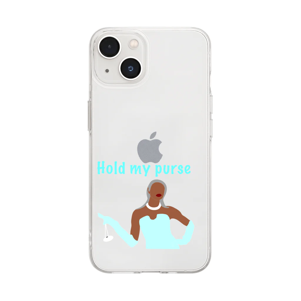 RainbowTokyoのhold my purse Soft Clear Smartphone Case