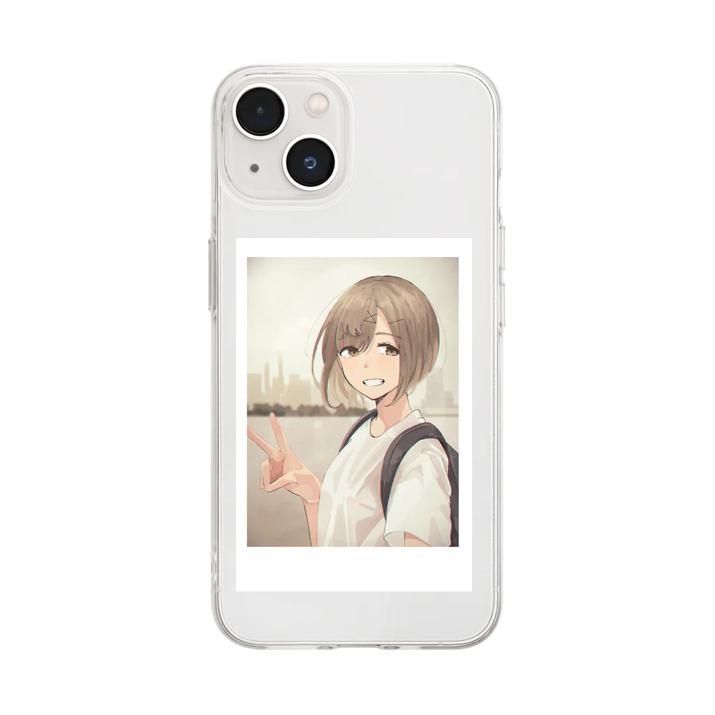 かっぱの麦チェキ Soft Clear Smartphone Case