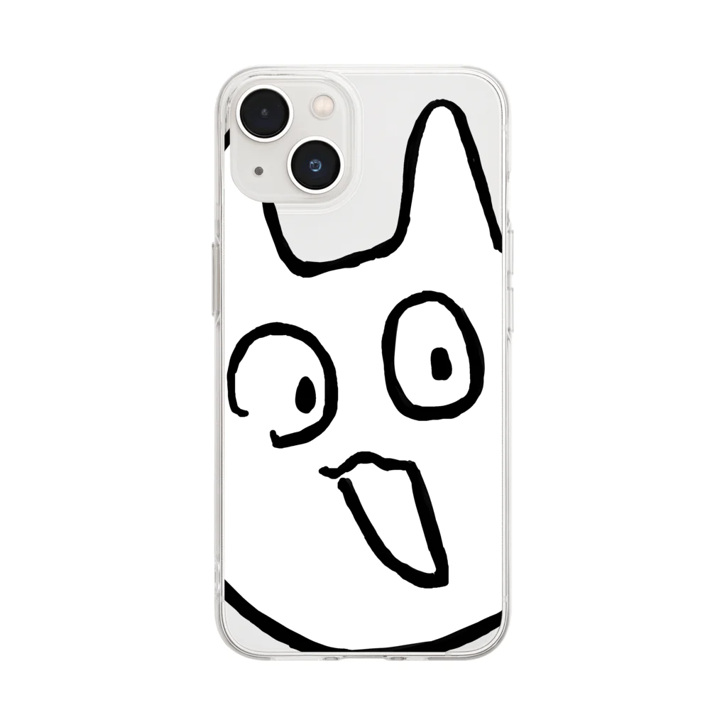 昨日の夕飯のbikkuri cat Soft Clear Smartphone Case