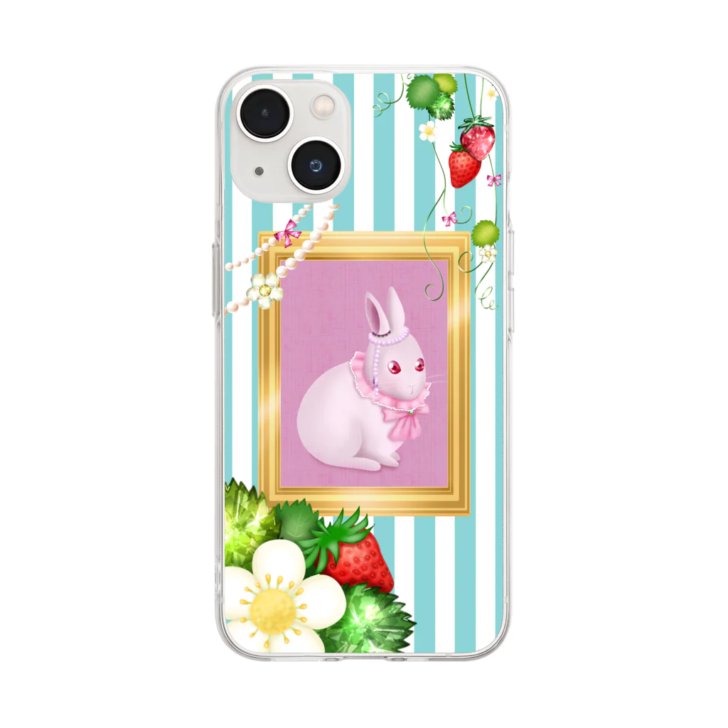 お豆ママのPrincess  Rabbit Soft Clear Smartphone Case