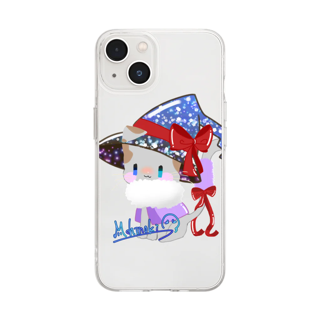 桜茶葉のchachanya Soft Clear Smartphone Case