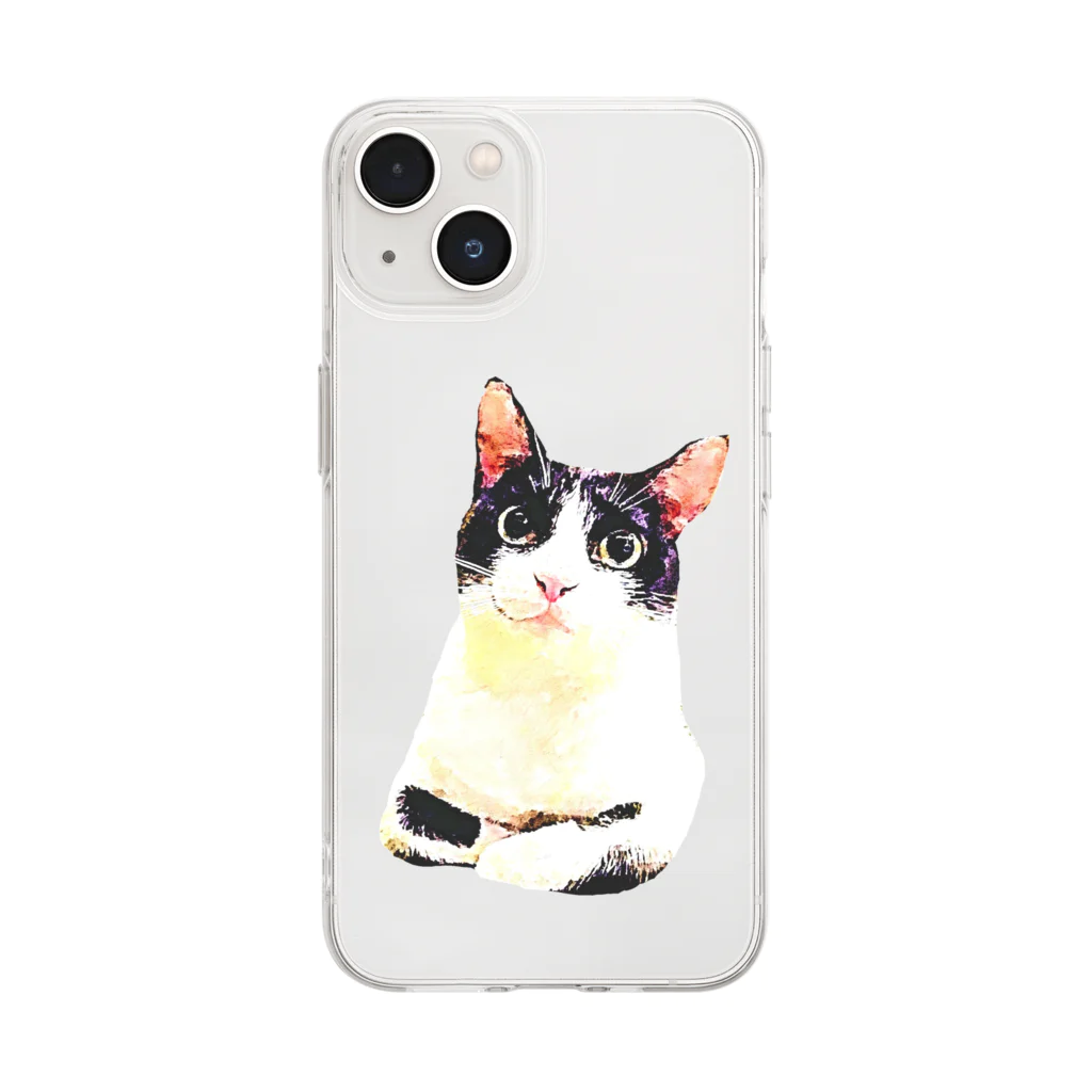 のらねこのナツ Soft Clear Smartphone Case