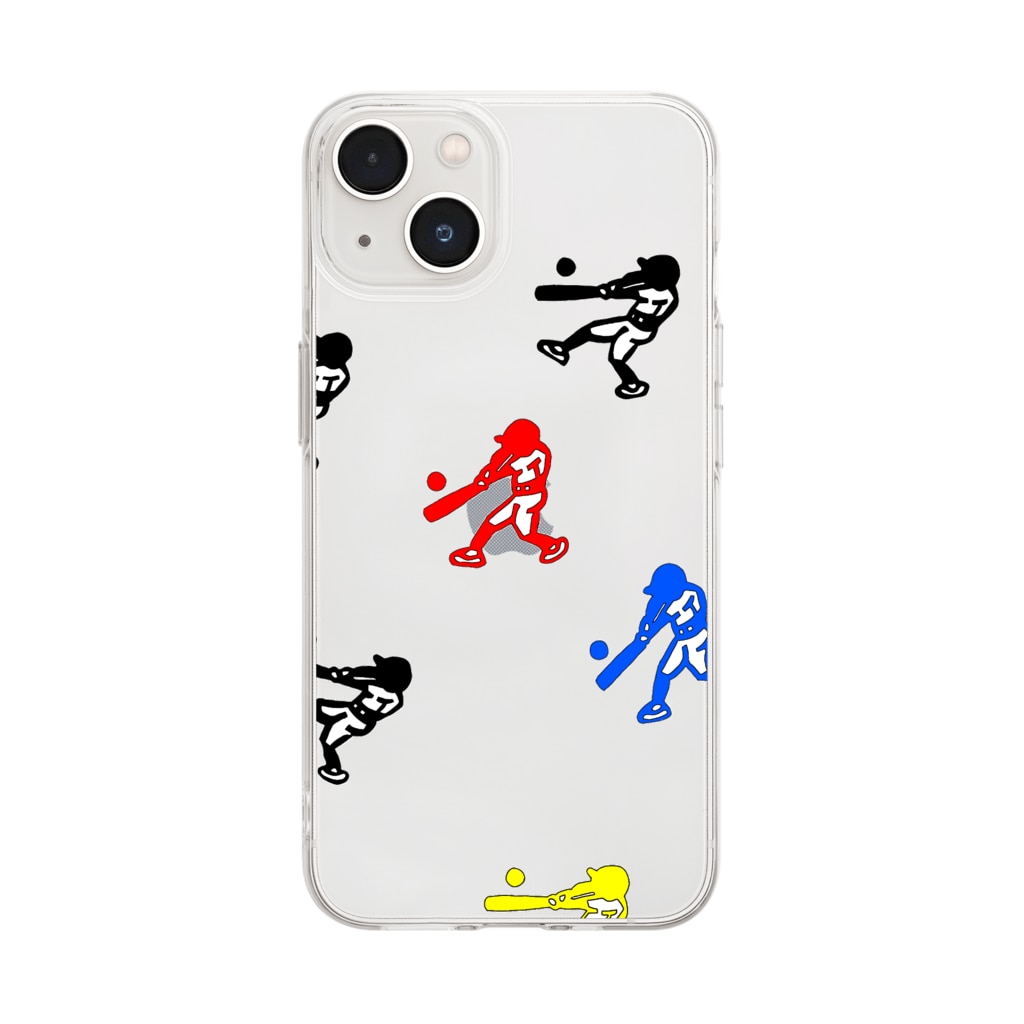 greetenのめいいっぱい 野球 Soft Clear Smartphone Case