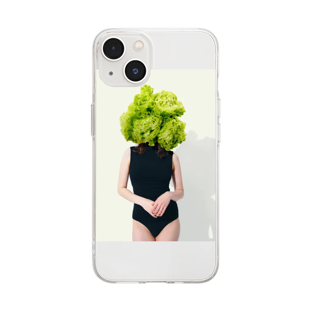 trickNFTartの土桔梗(Eustoma) Soft Clear Smartphone Case