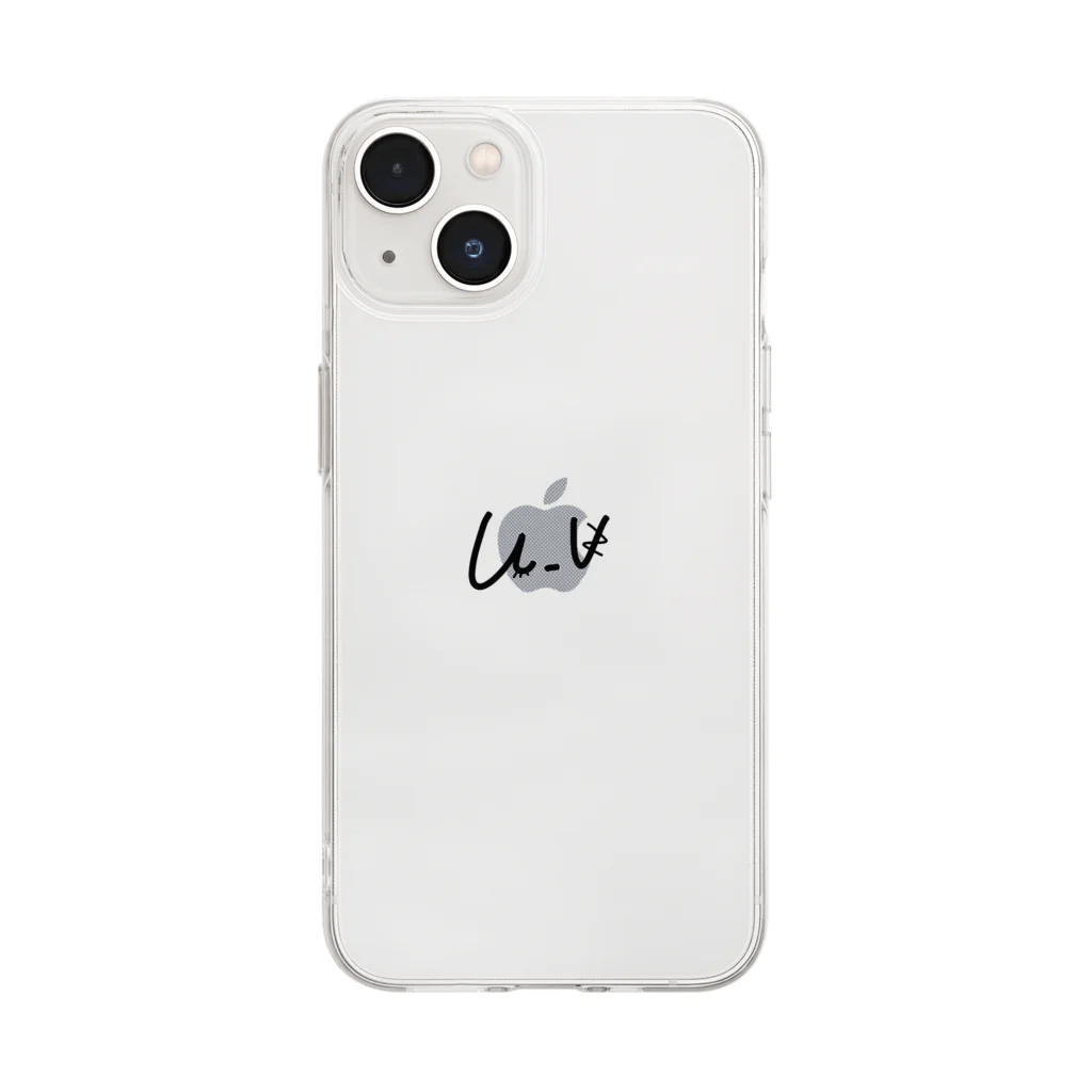 u_vのu_vﾛｺﾞ㌜ Soft Clear Smartphone Case