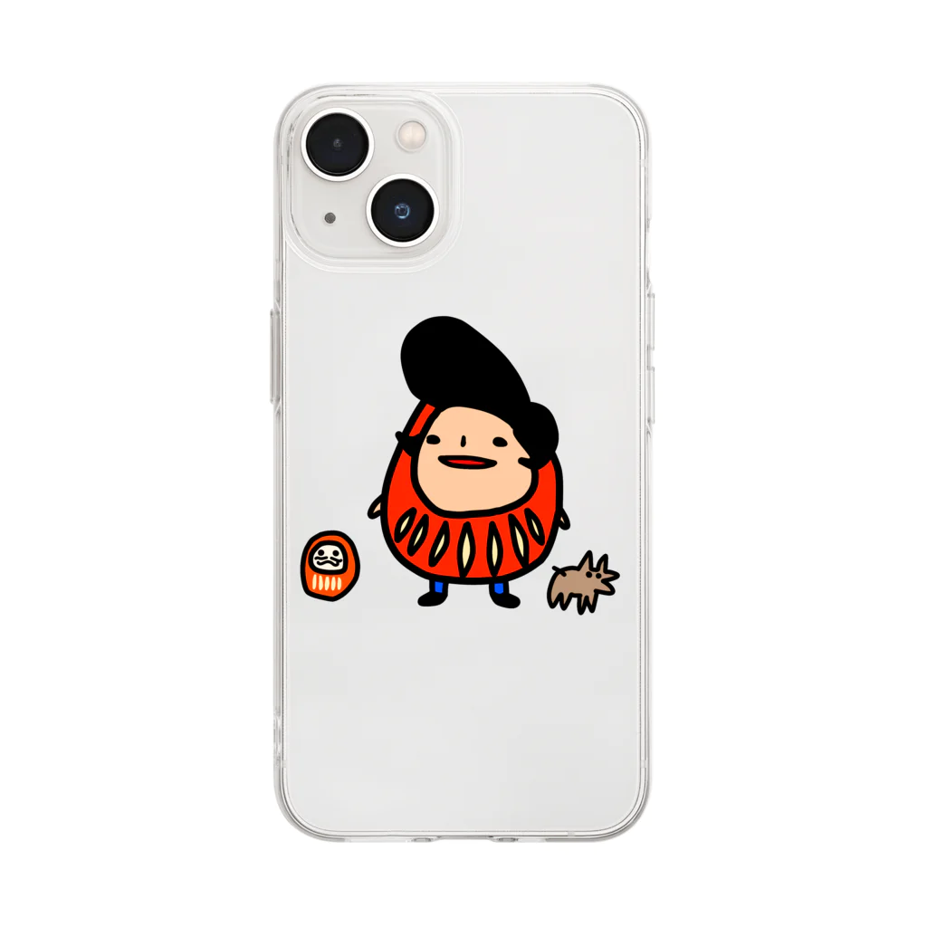 momino studio SHOPのご利益ありますように。 Soft Clear Smartphone Case