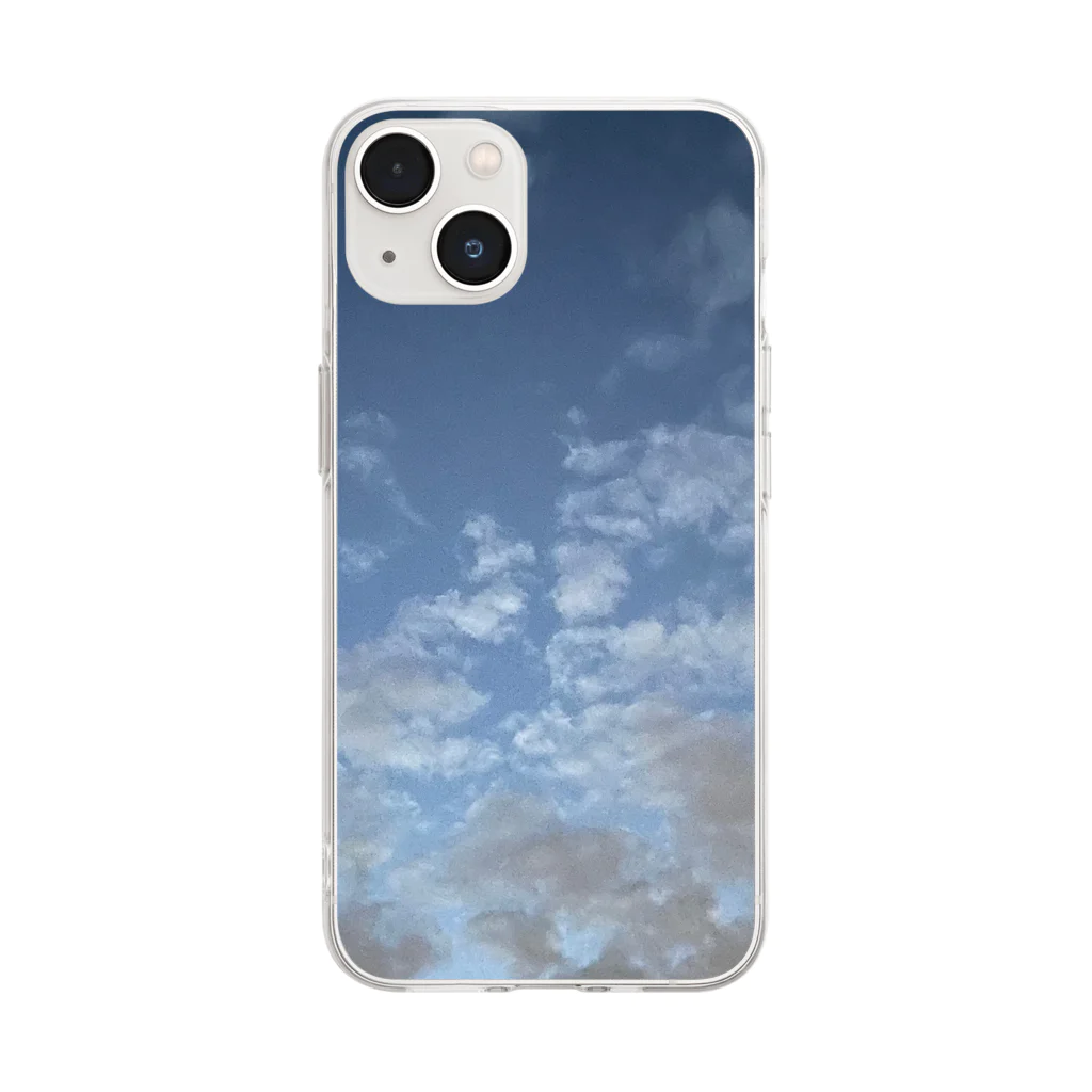 タンポポ団　fluffyのあり　夕雲 Soft Clear Smartphone Case