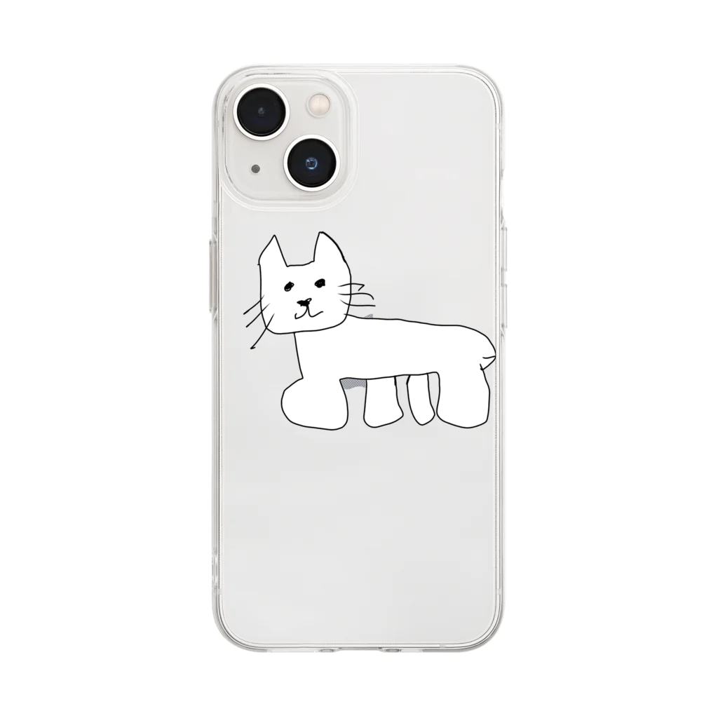 夏色YAGOO(きいろさん)🌟🌟🏮🏮 プロセカ親指勢のわがはいねこケース Soft Clear Smartphone Case