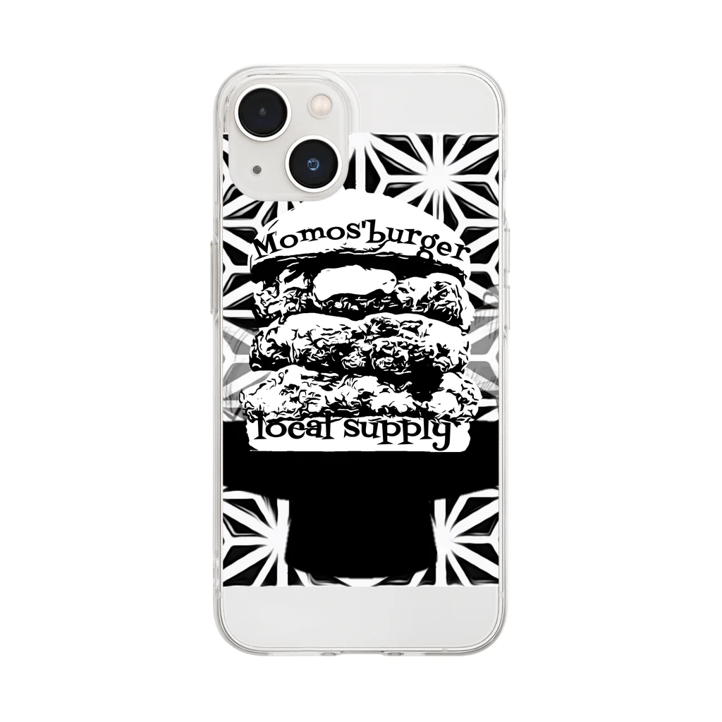 Momos.burger2017の盃burger2022 Soft Clear Smartphone Case