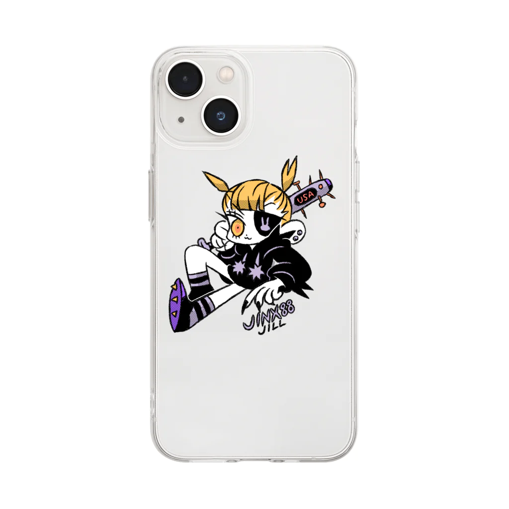 メイドイン極楽スズリ店のジル Soft Clear Smartphone Case