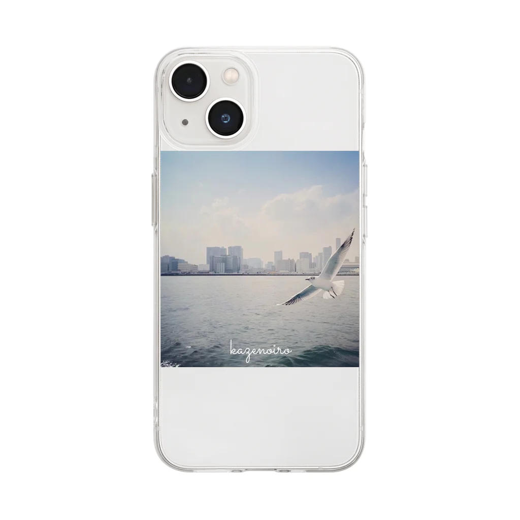 kazenoiroのtokyo gulf Soft Clear Smartphone Case