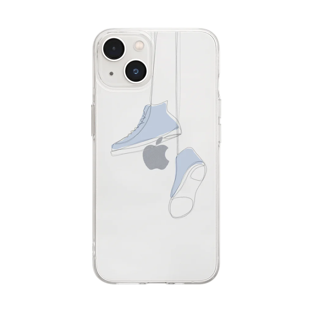 322のスニーカー Soft Clear Smartphone Case