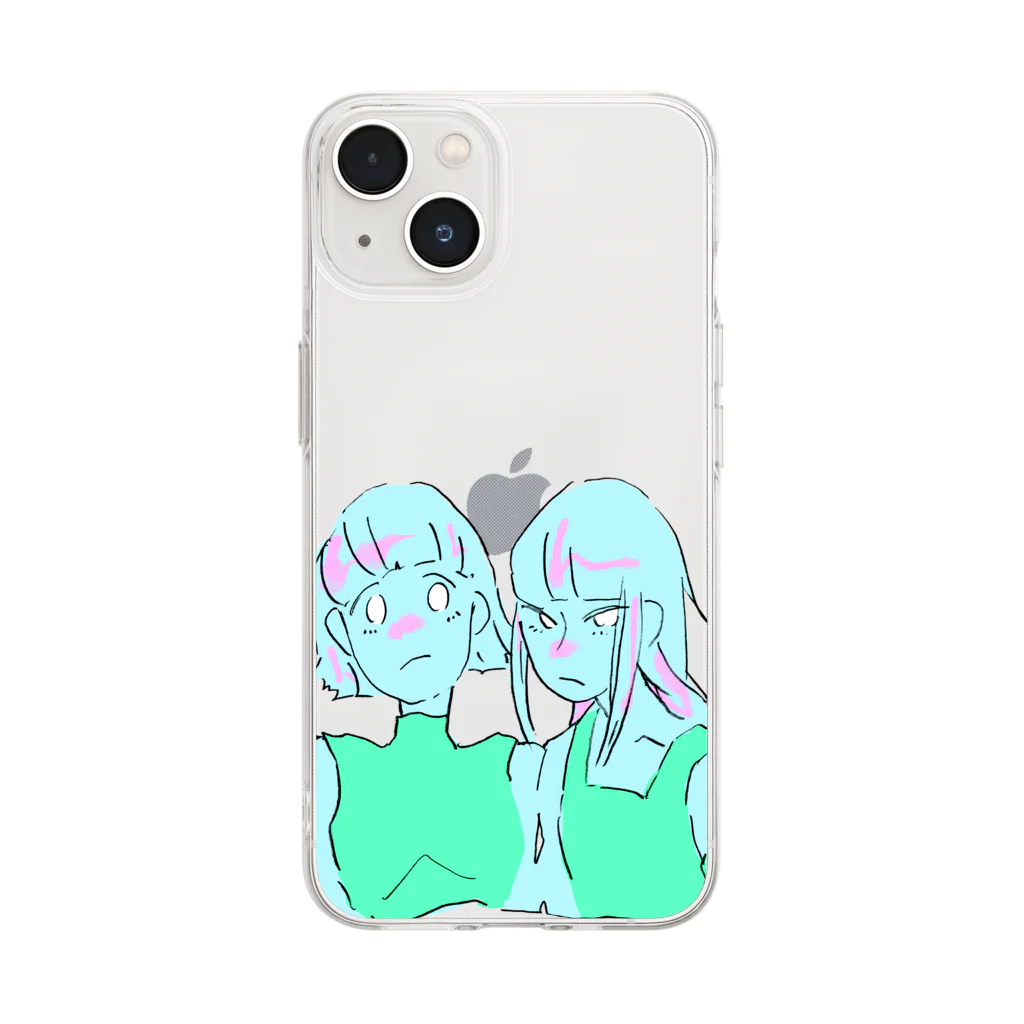 ﾃﾞﾗｳｪｱの涼しい女の子 Soft Clear Smartphone Case