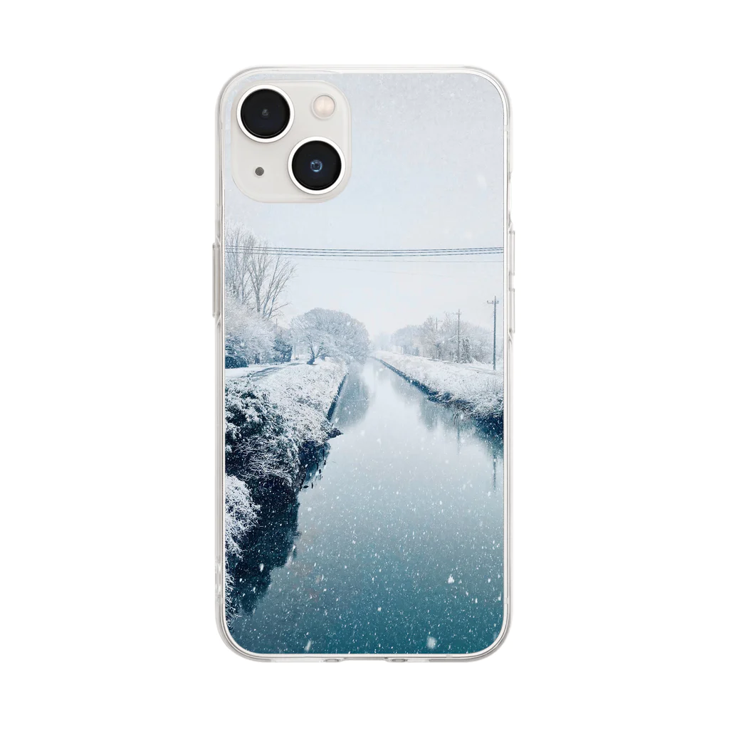 Mikazuki86の冬の景色1 Soft Clear Smartphone Case