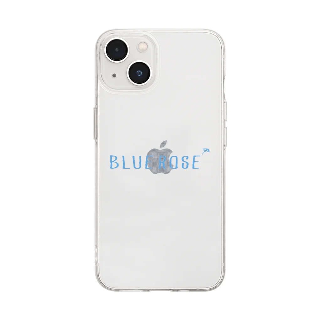 yukiomaruのBLUE ROSE Soft Clear Smartphone Case