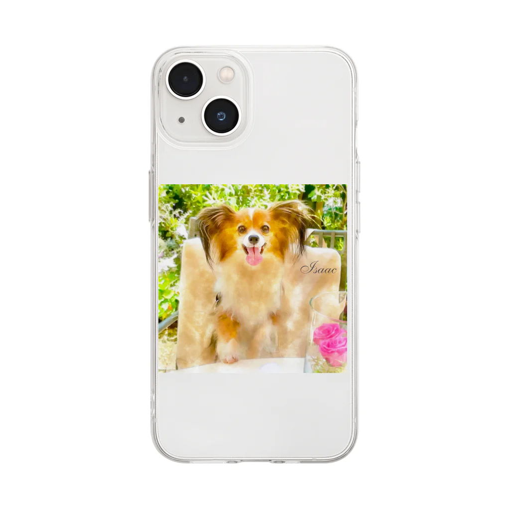 クリアスペットのisaac_dogstagram Soft Clear Smartphone Case