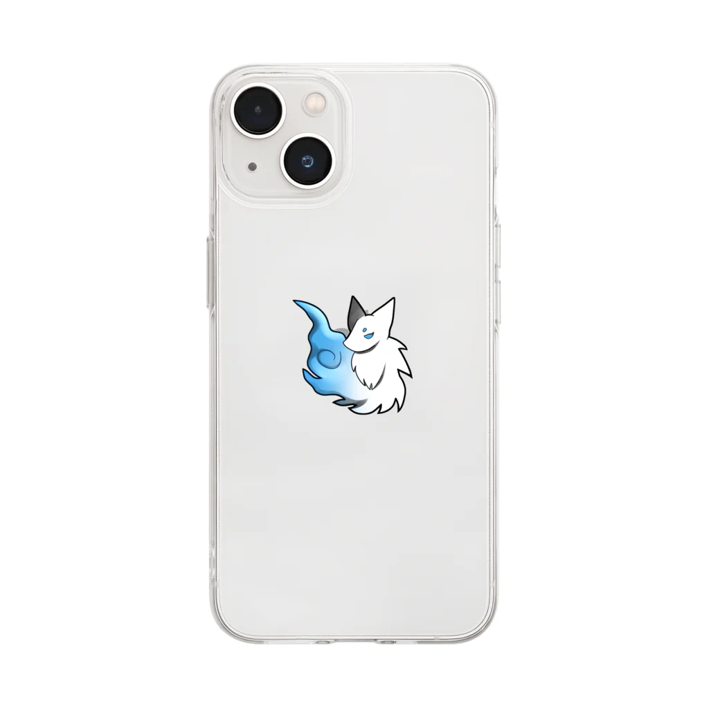 ゆっくりダークフォックスのゆっくりダークフォックス Soft Clear Smartphone Case