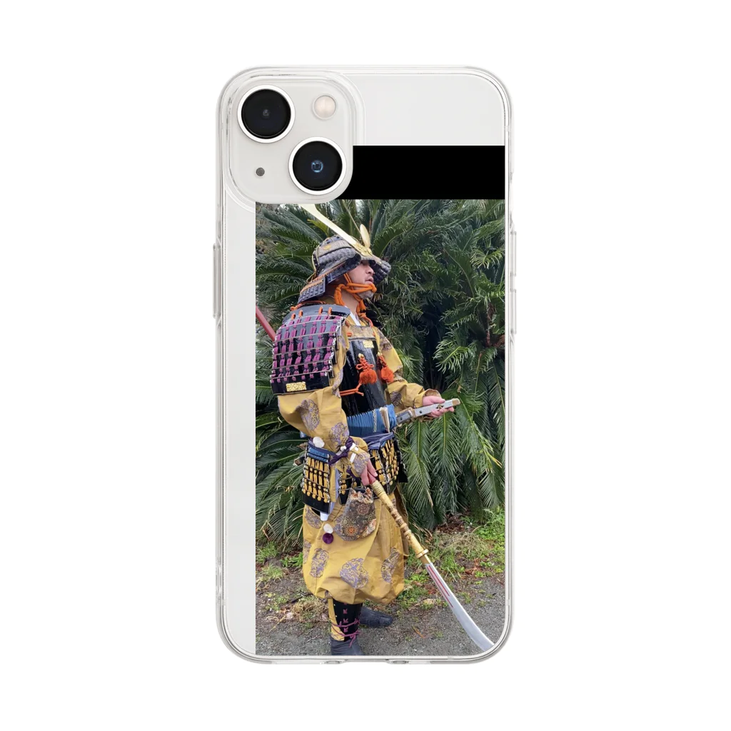 伊賀の鎧屋 の鎌倉の重鎮13人シリーズ 足立右馬寮遠元！ Soft Clear Smartphone Case