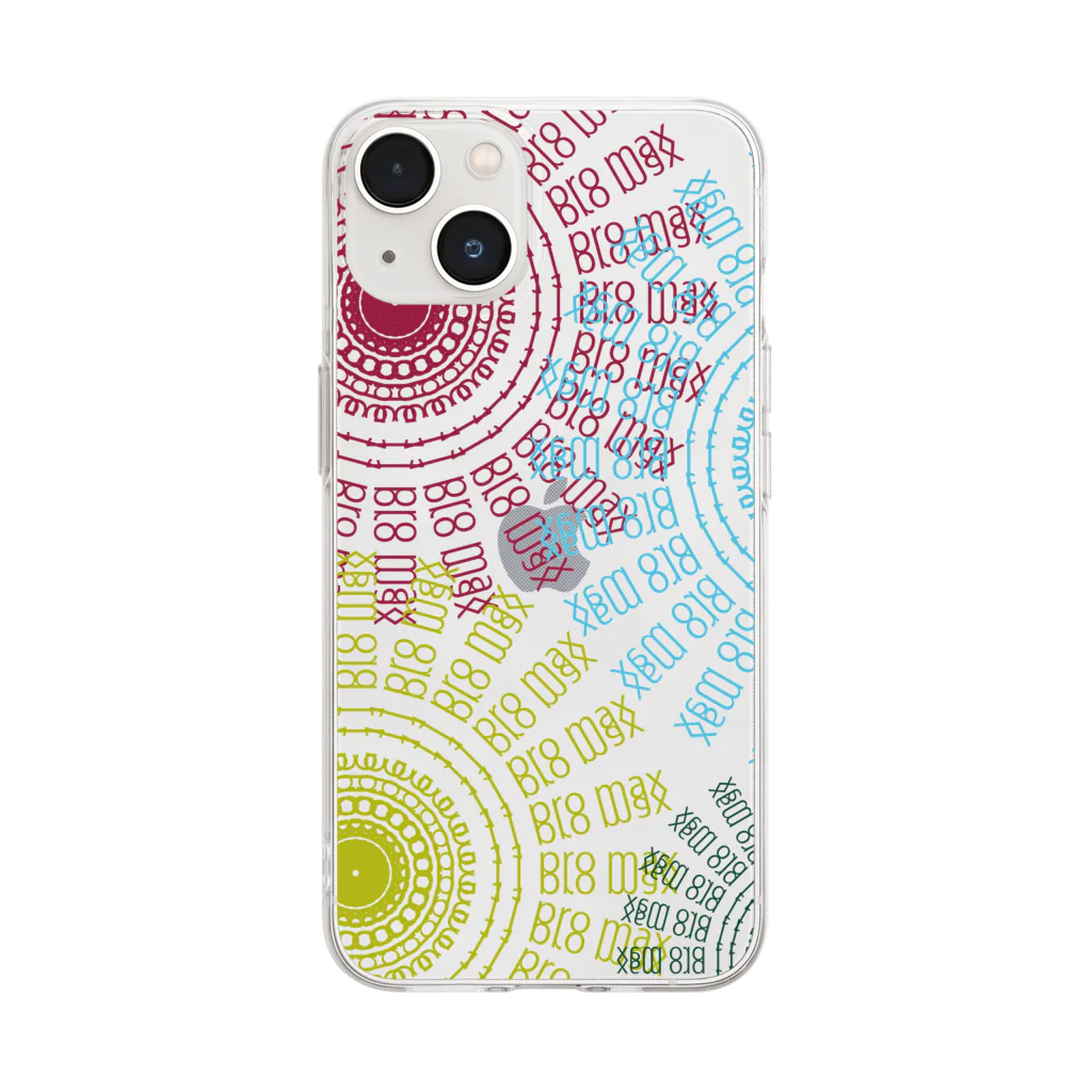 Contemporary　ArtのMandala pattern Soft Clear Smartphone Case