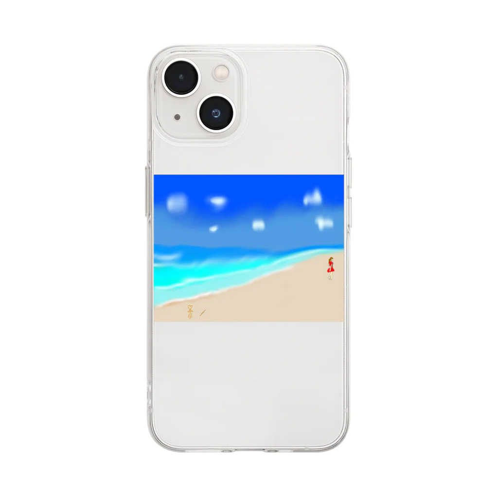 おっくんのふざけた服屋さんの夏の淡い初恋 Soft Clear Smartphone Case