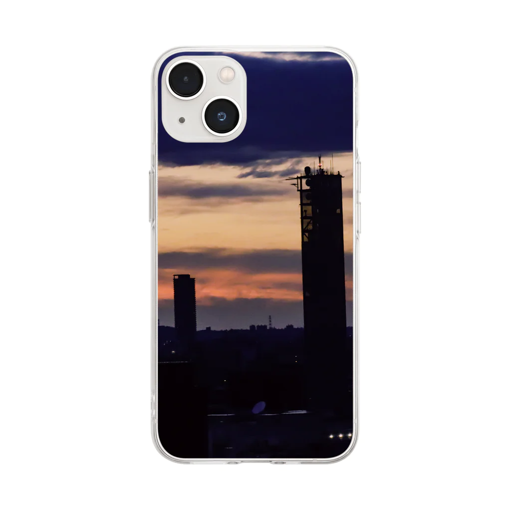 えびたろの札幌の夕日 Soft Clear Smartphone Case