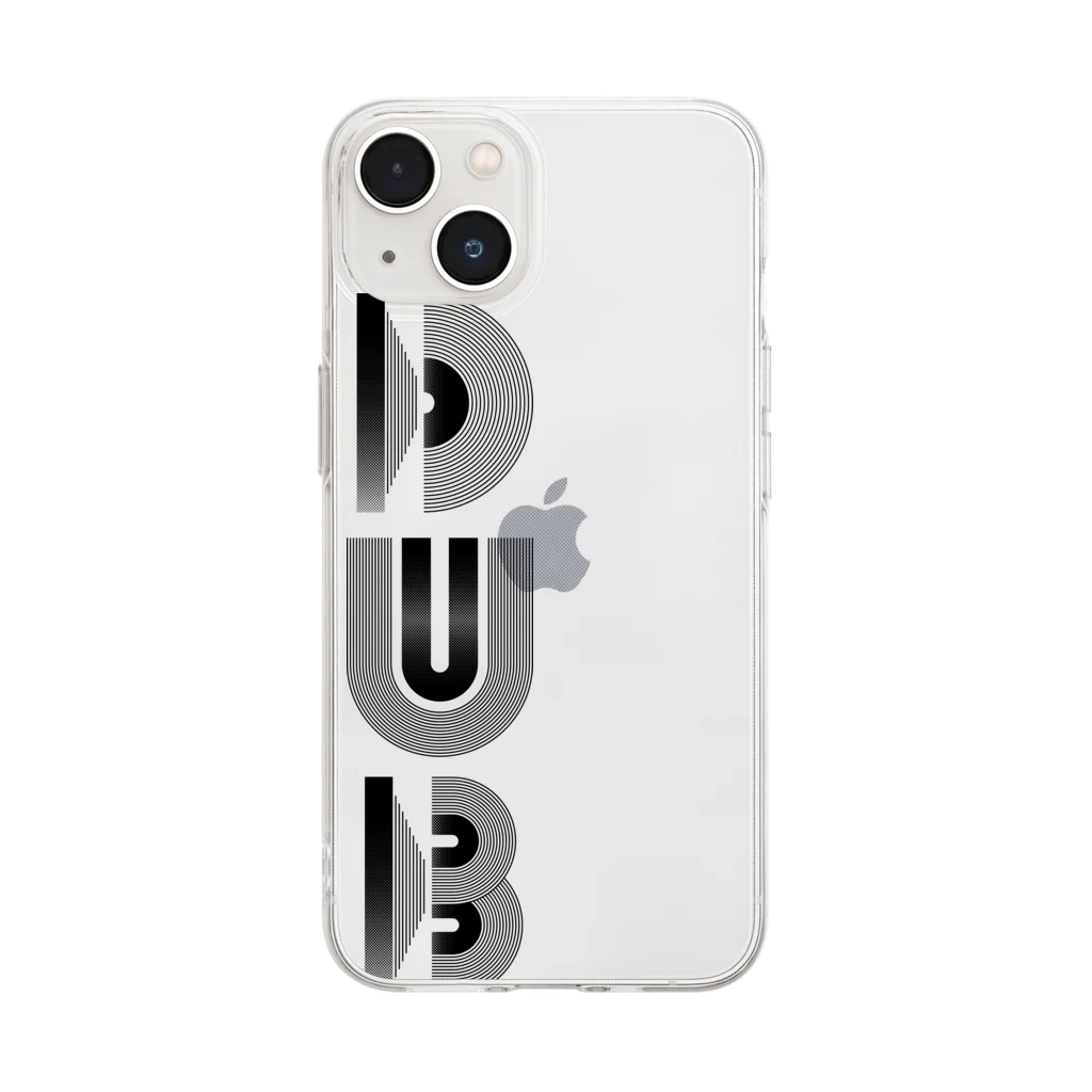 chilloutmunchiesのDUBDUBDUB_タテ Soft Clear Smartphone Case