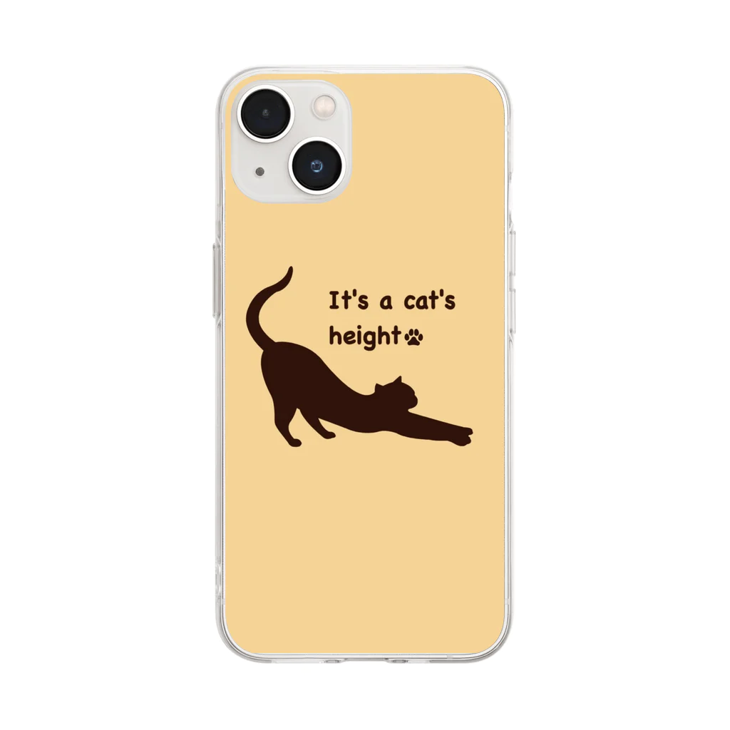 薈.collectionの背伸び猫🐱シリーズ Soft Clear Smartphone Case