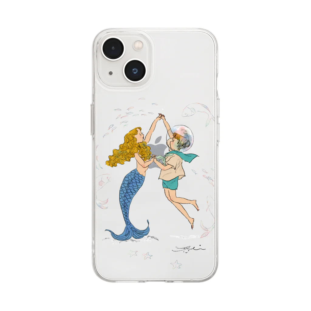 くらはしれいの海の中のダンス Soft Clear Smartphone Case