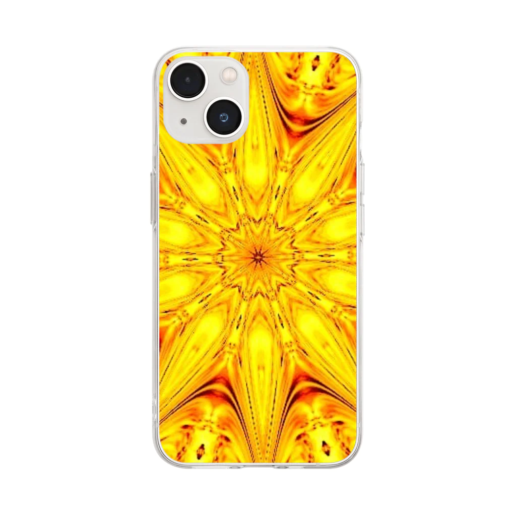 Anna’s galleryのSunflower Soft Clear Smartphone Case