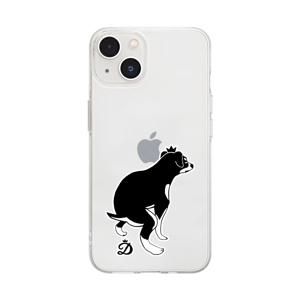 DENANのがんばる犬 Soft Clear Smartphone Case