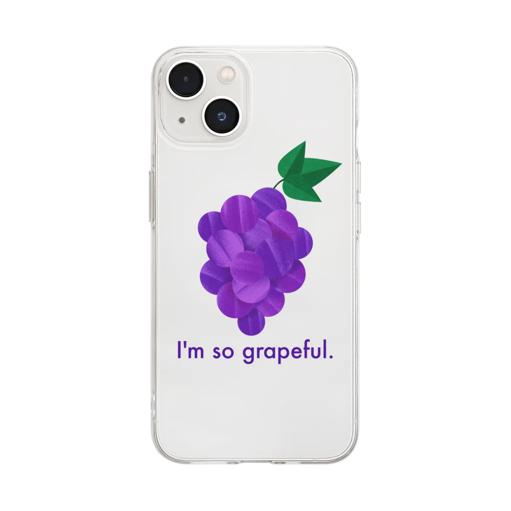 MochishopのI'm so grapeful ソフトクリアスマホケース