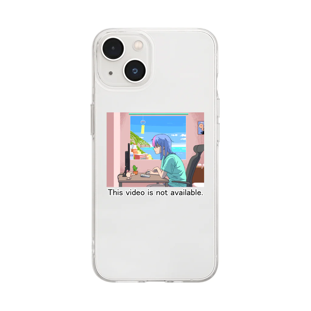 chimpotty shopのthis video is … #底辺ボカロPゲー Soft Clear Smartphone Case