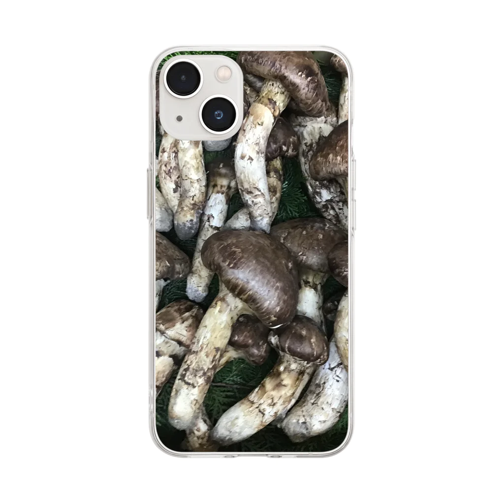 ガチのキノコと山菜などの2021 信州 中ツボミ Soft Clear Smartphone Case