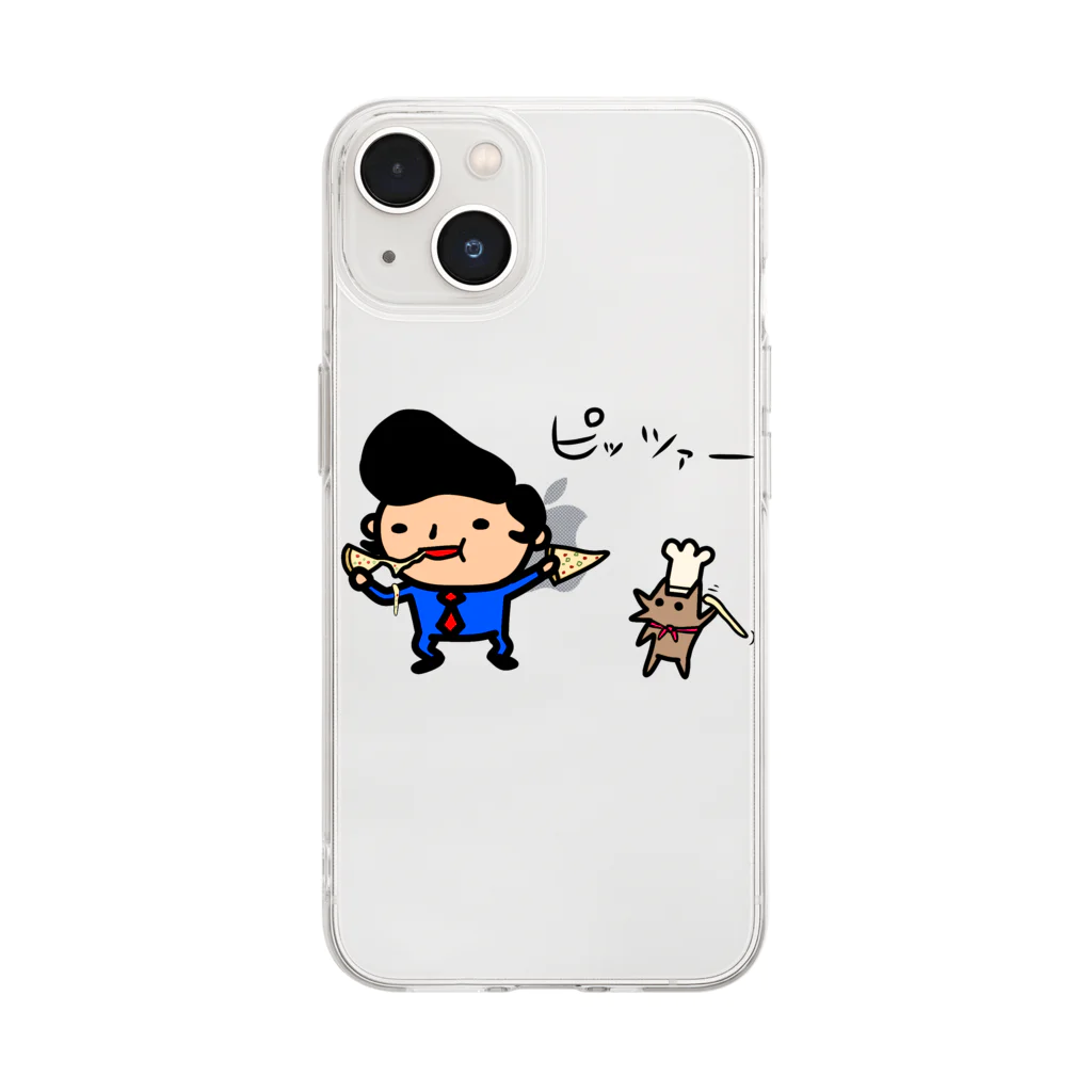 momino studio SHOPのパザピザプザペザポザ。。 Soft Clear Smartphone Case