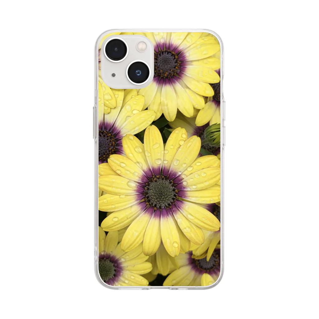 N-Photography のYellow Flowers 1 Soft Clear Smartphone Case